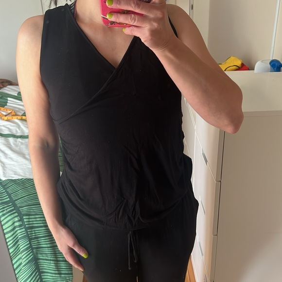 Stork and Babe maternity jumpsuit sleeveless long pant marked XXS - Picture 3 of 8